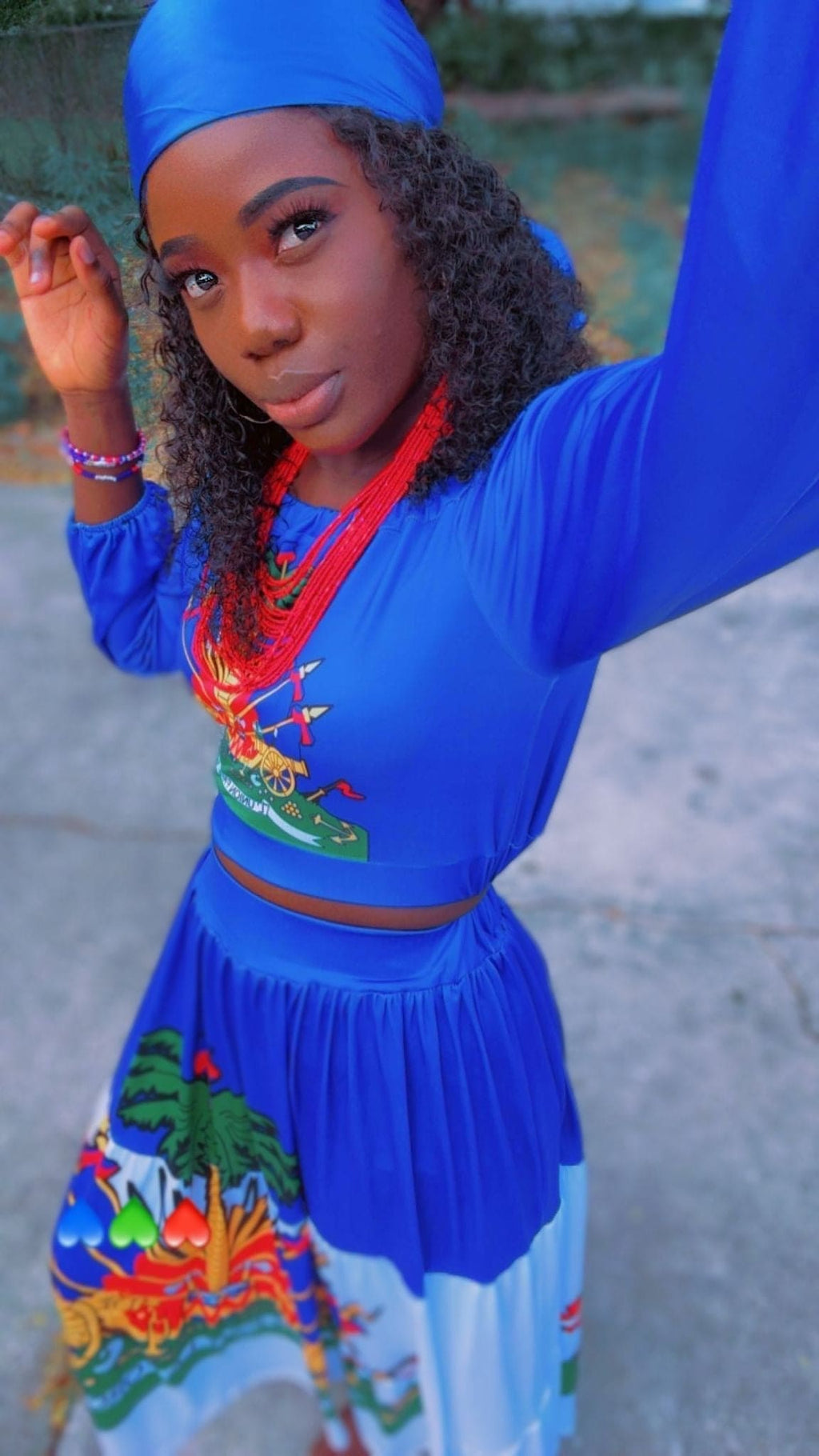 Haitian Heritage Two-Piece Skirt Set