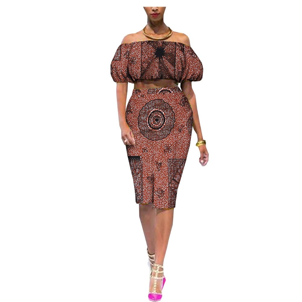 African Ethnic Printing Batik Cotton Two-piece AFRIPRIDE