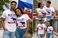 Haiti Map Graphic T-Shirt – Haitian Flag Design Casual Cotton Tee (Unisex)