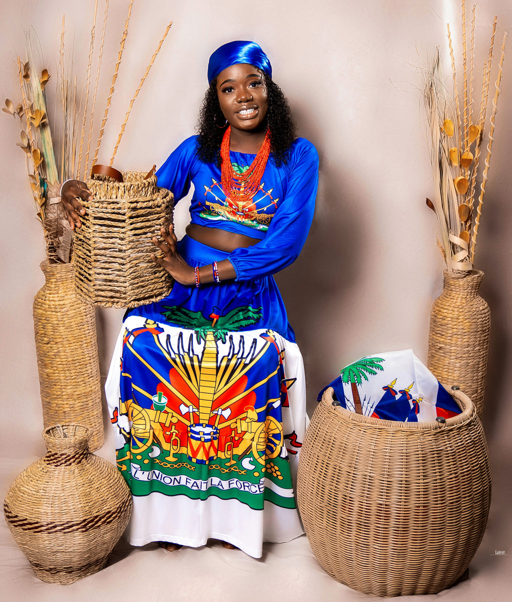 Haitian Heritage Two-Piece Skirt Set