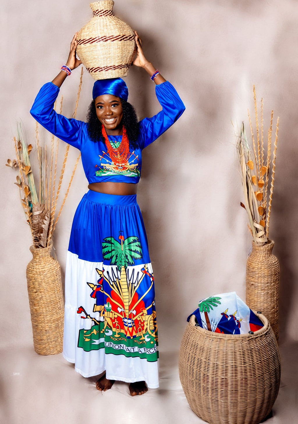 Haitian Heritage Two-Piece Skirt Set