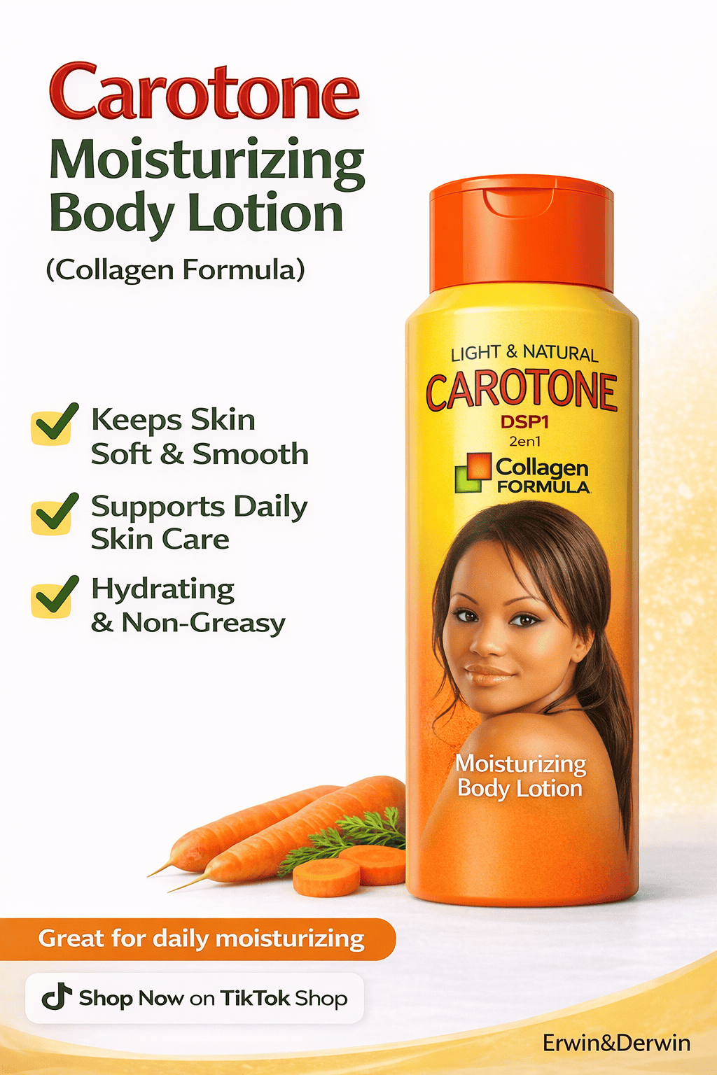 Carrot Body Care Cream – Smooth & Soft Feel