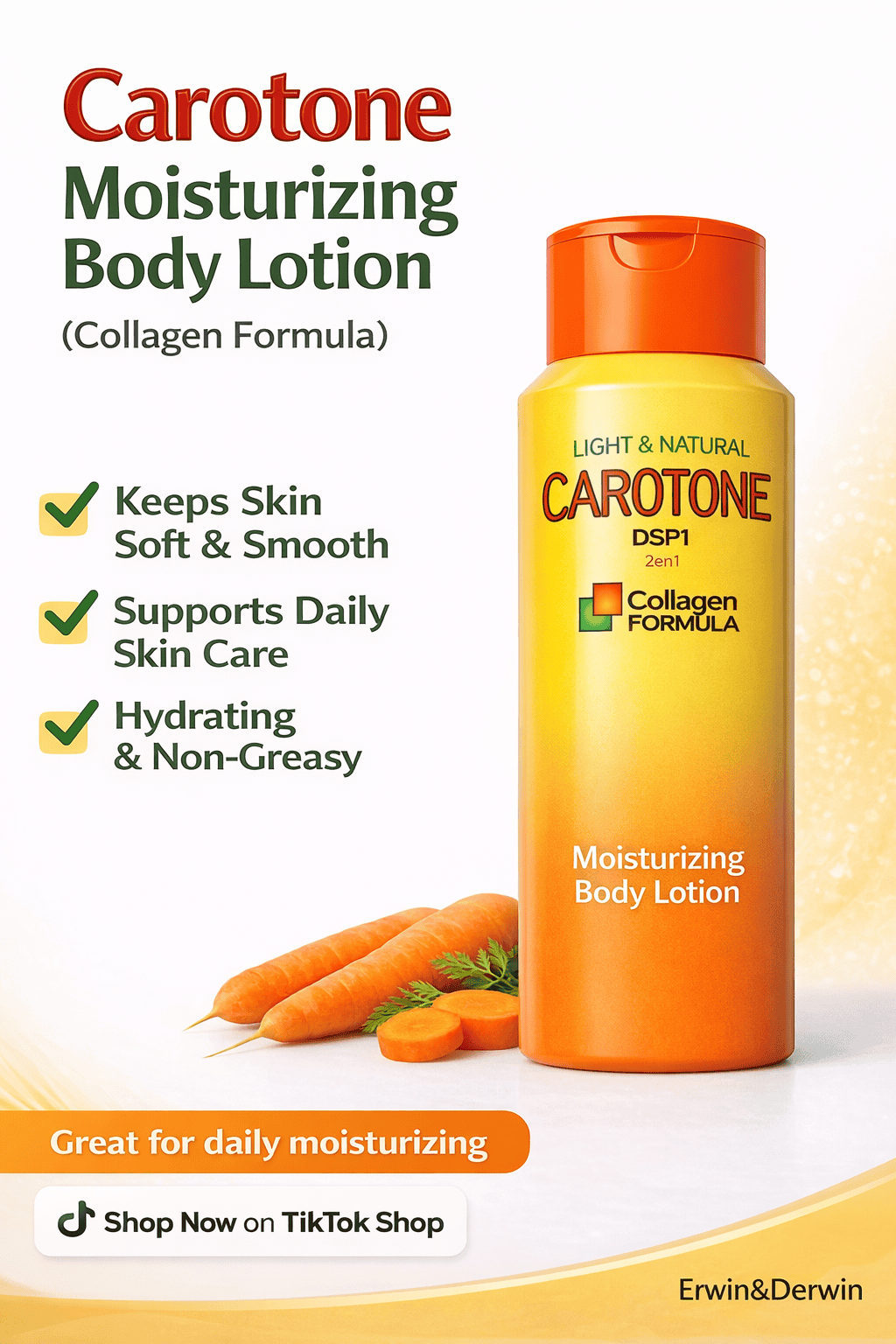 Carrot Body Care Cream – Smooth & Soft Feel