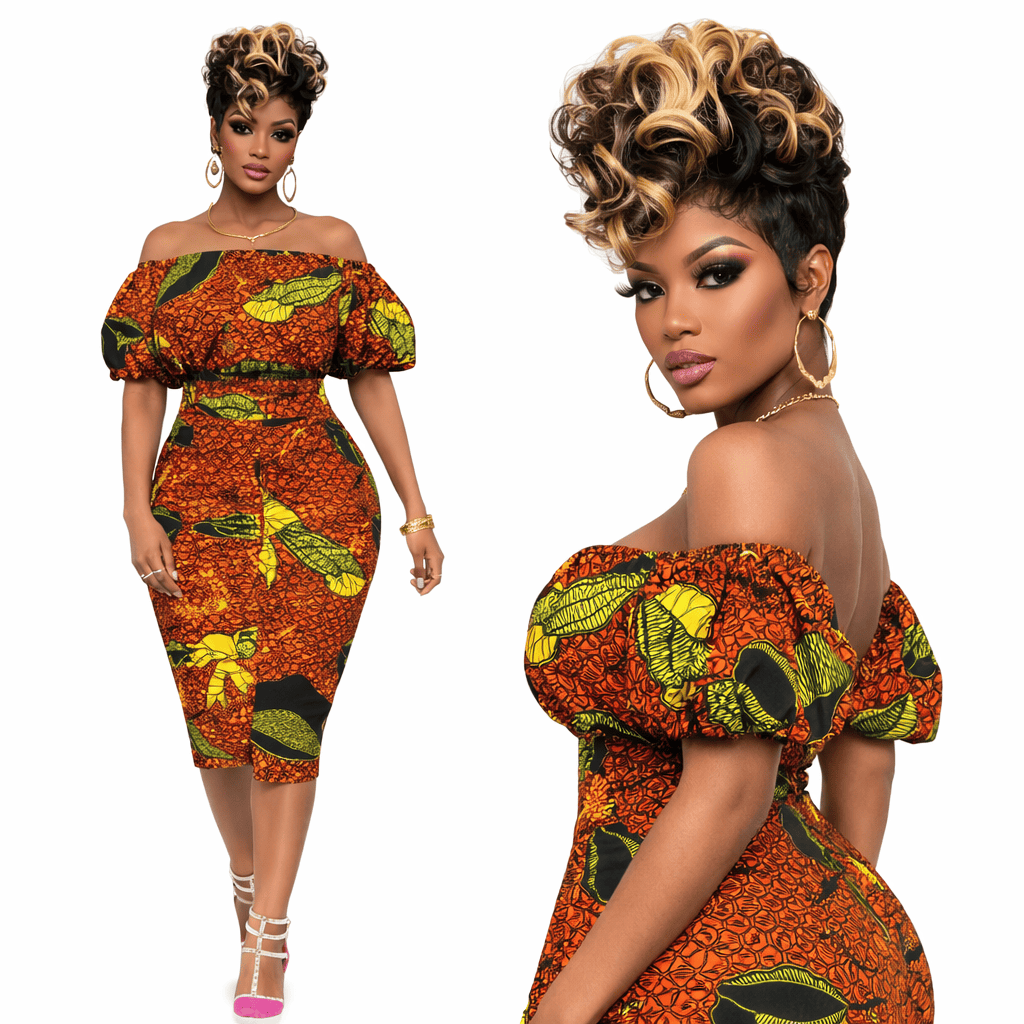 African Ethnic Printing Batik Cotton Two-piece AFRIPRIDE