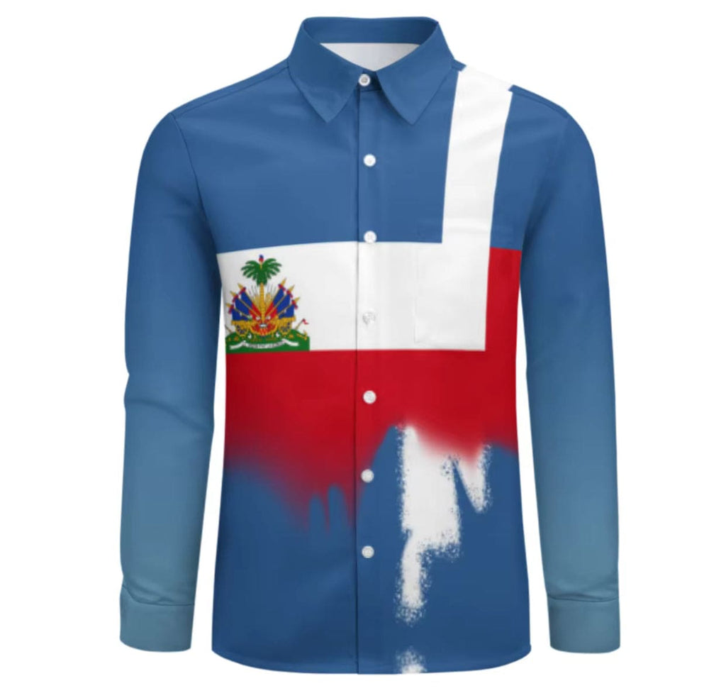 Long Sleeve Shirt Men Clothes Samoan Polynesian Shirts For Tribal Island Top Men's Shirt