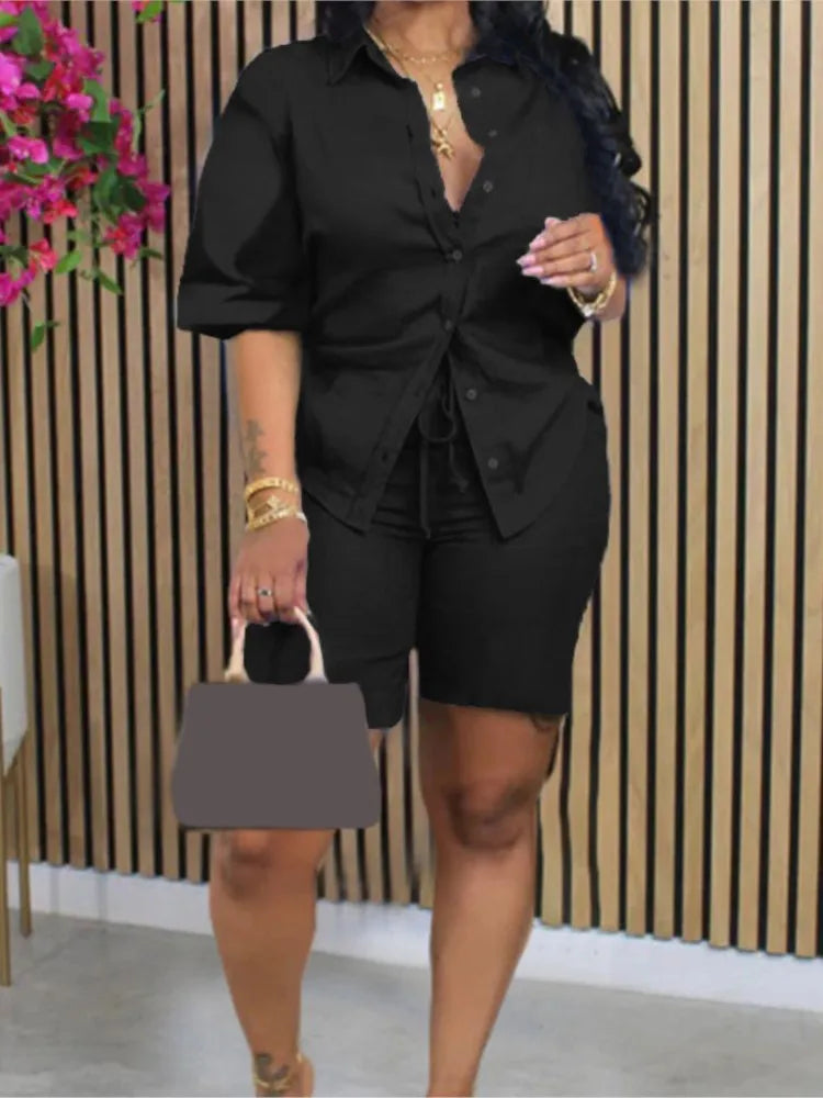 Fashion Solid Sets Outfits Lady Casual Loose O Neck Pullover Tops+Wide Leg Pants 2 Pieces Set For Woman Boho Holiday Clothes New