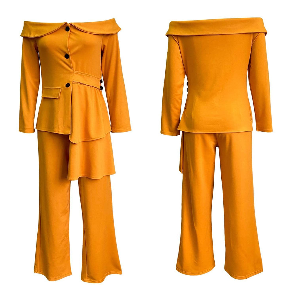 Ladies Fashion Suit Trousers African Two Piece
