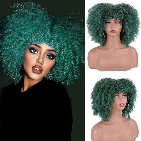 Womens Short Curly Wig