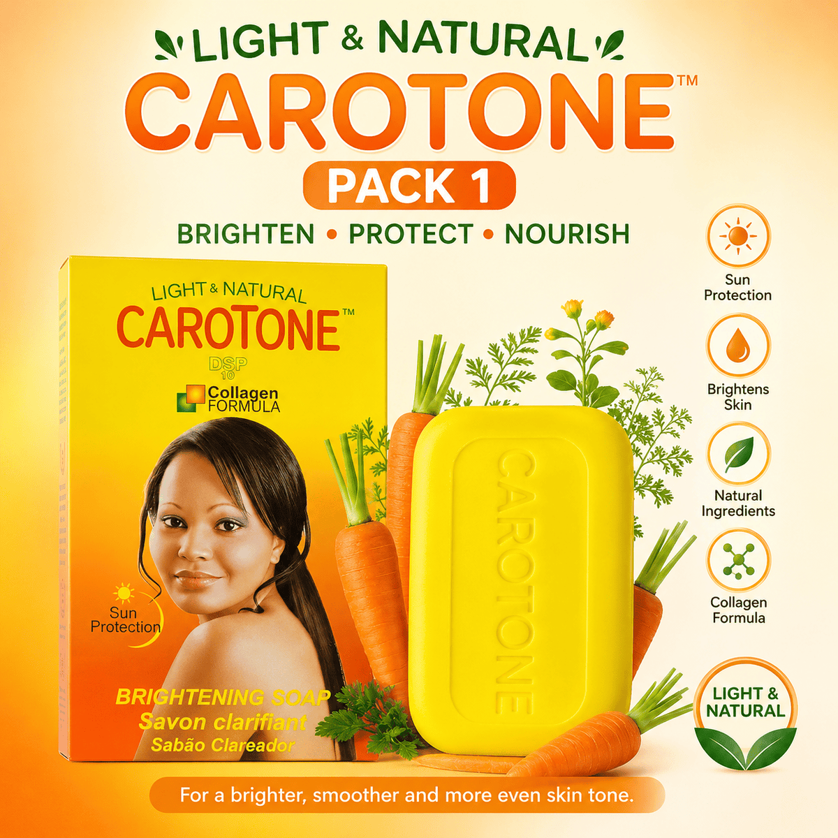 “Carrot Soap Bar – Gentle Cleansing