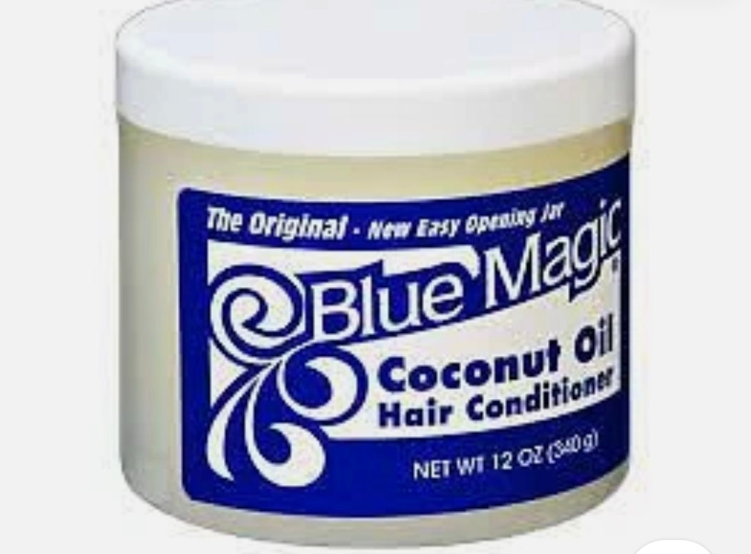 Blue Magic Coconut Oil Conditioner, 12 oz., Dry Hair Type, Repair Split Ends, Moisturizing, Jar