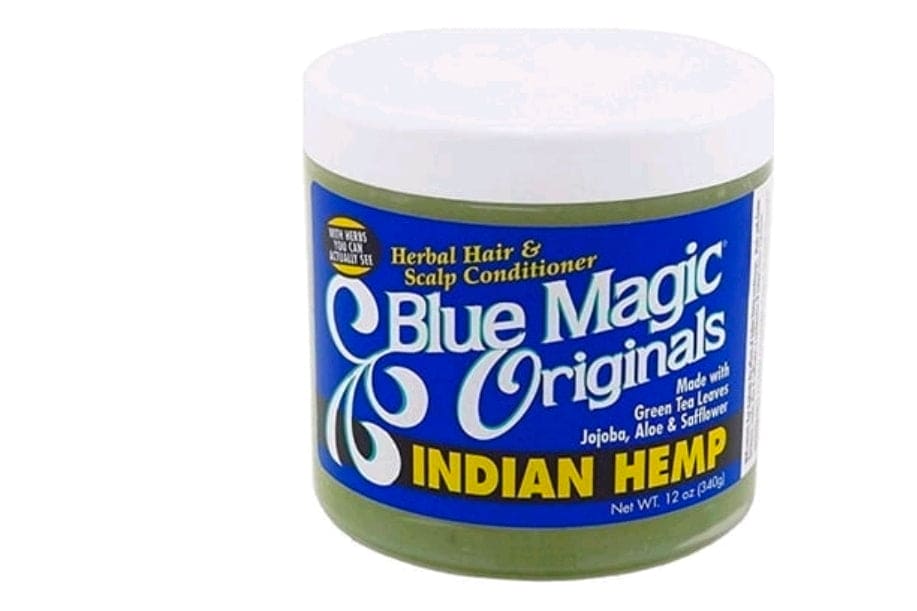 Blue Magic Indian Hemp Herbal Hair & Scalp Conditioner, 12 oz, Moisturizing Hair Pomade for Dry Hair & Scalp