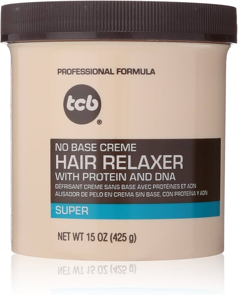 TCB Professional Formula No Base Cream Hair Relaxer with Protein and DNA – Regular/Super – Available in 7.5 oz & 15 oz