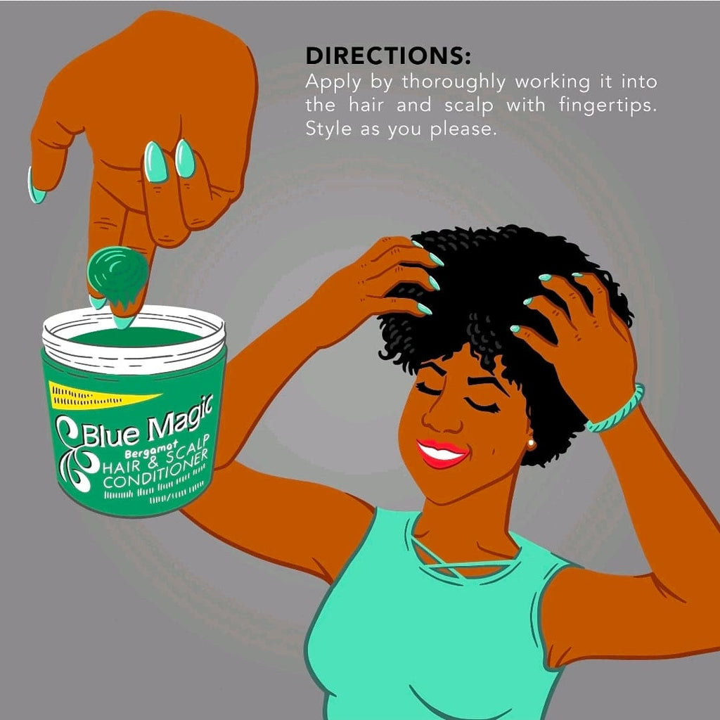 This is Blue Magic Bergamot Hair & Scalp Conditioner (12 oz / 340 g).