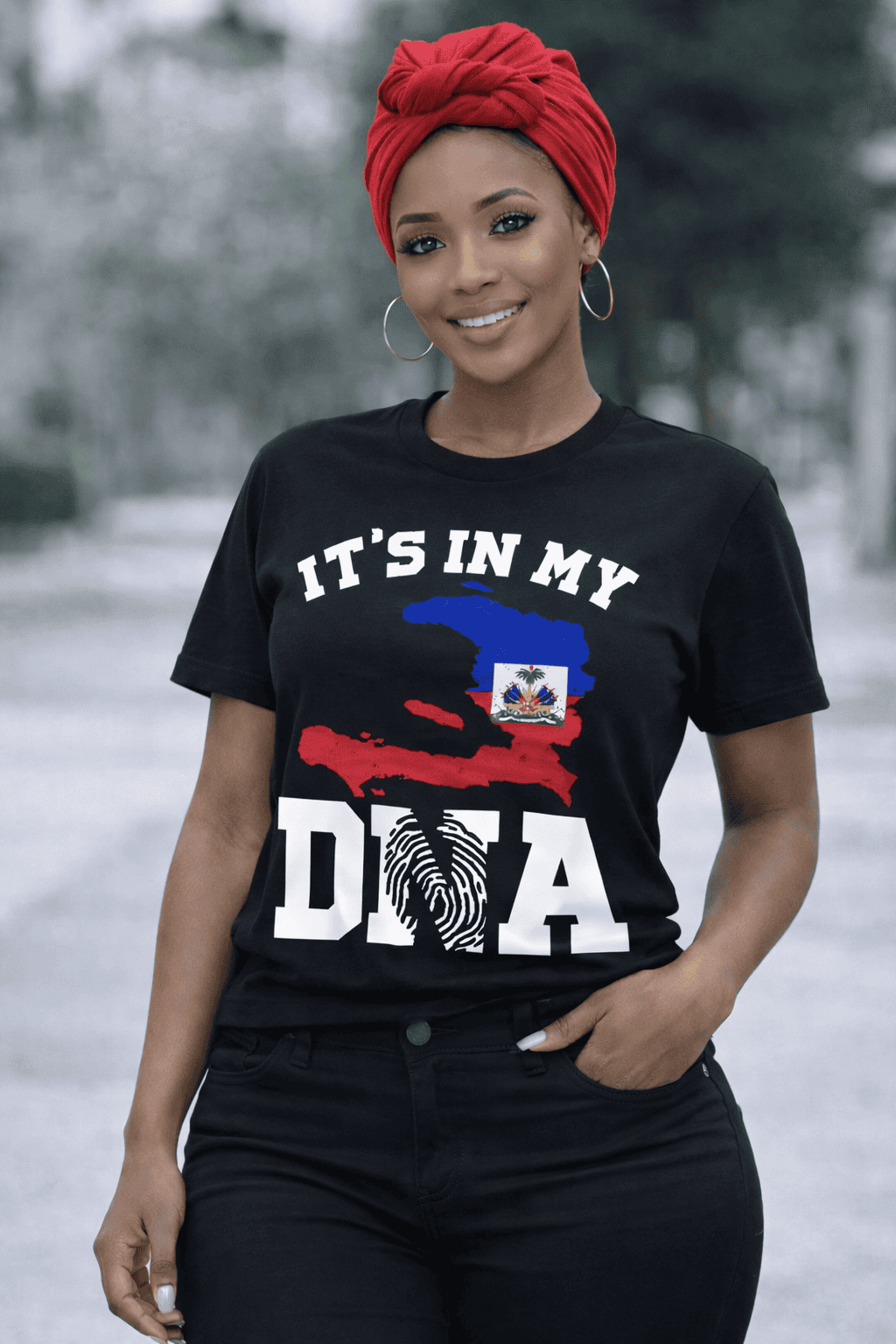 Haiti In My DNA Haitian Pride T-Shirt Haitian Flag Shirt T-Shirt