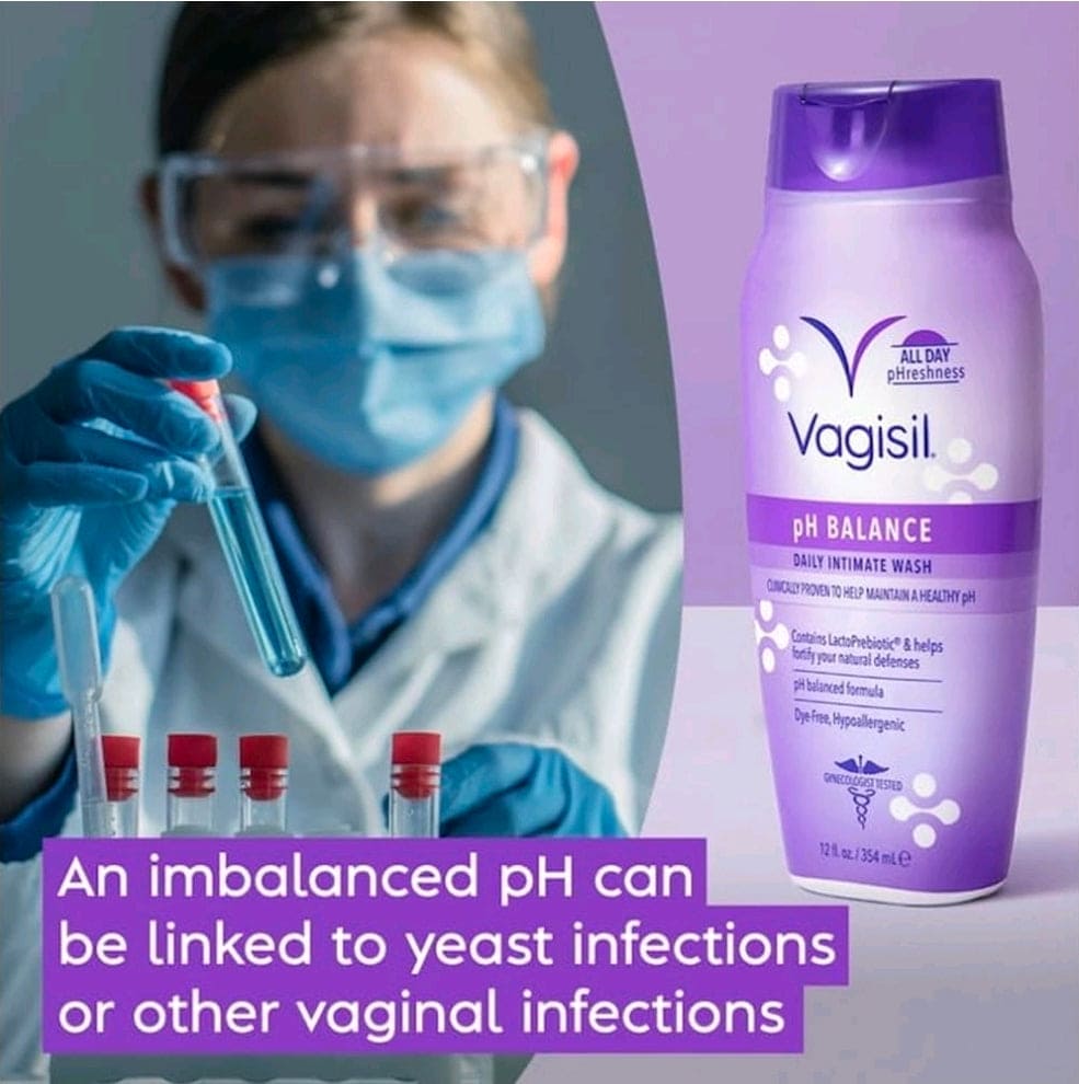 Vagisil Feminine Wash for Intimate Area Hygiene, pH Balance, Gynecologist Tested, Hypoallergenic, 12 fl oz,