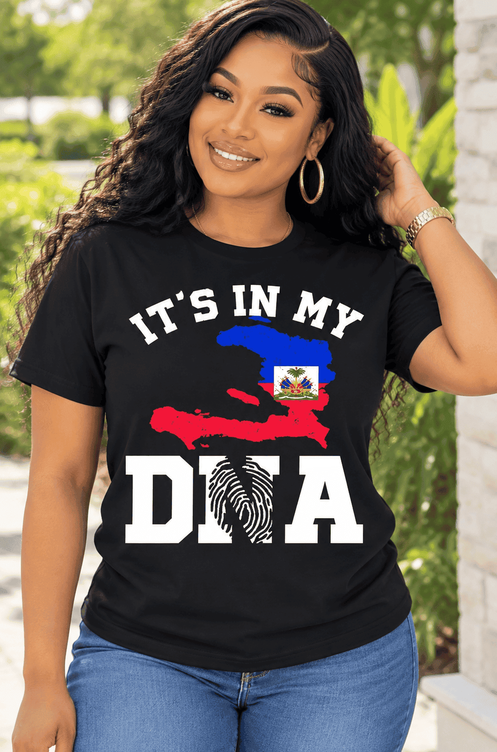 Haiti In My DNA Haitian Pride T-Shirt Haitian Flag Shirt T-Shirt
