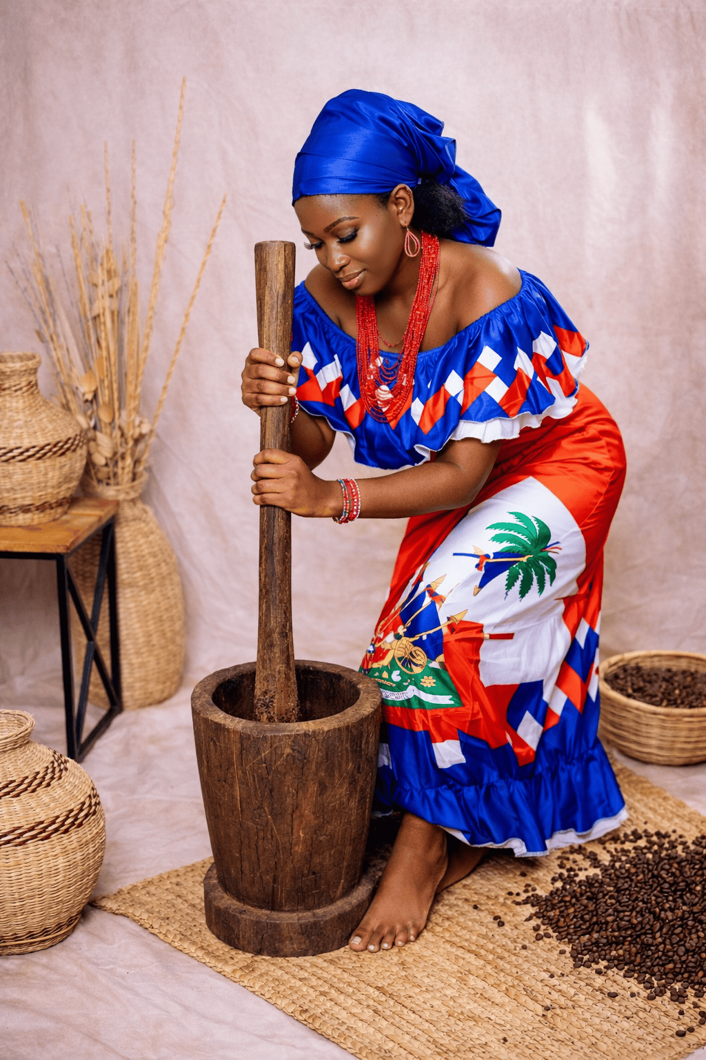 WOMEN OFF SHOULDER POLYNESIAN