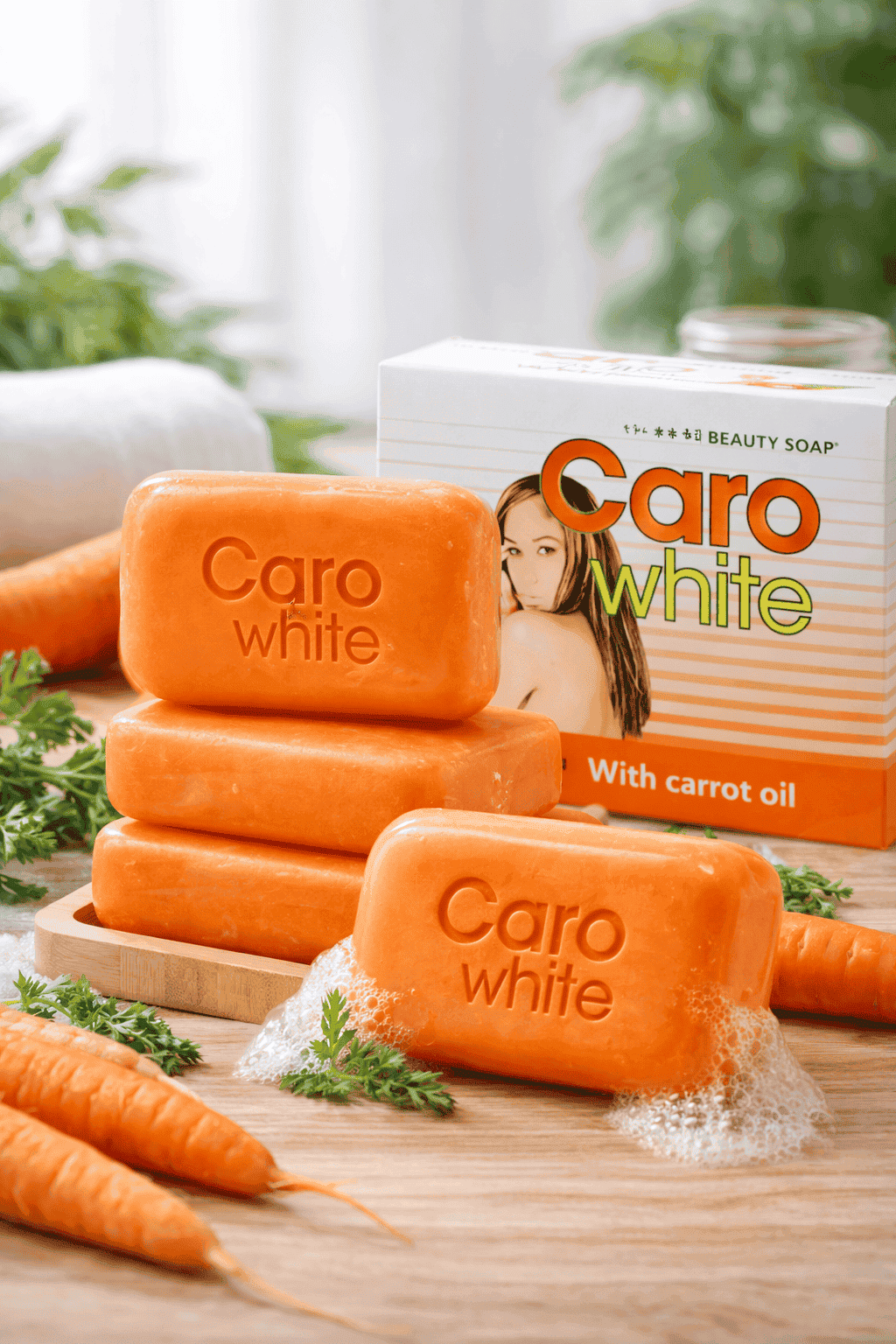 Natural Carrot Soap Bar – Smooth & Radiant Skin | Gentle Cleanser | 1, 3, 6 Pack