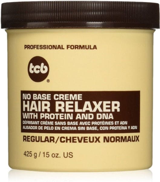 TCB Professional Formula No Base Cream Hair Relaxer with Protein and DNA – Regular/Super – Available in 7.5 oz & 15 oz