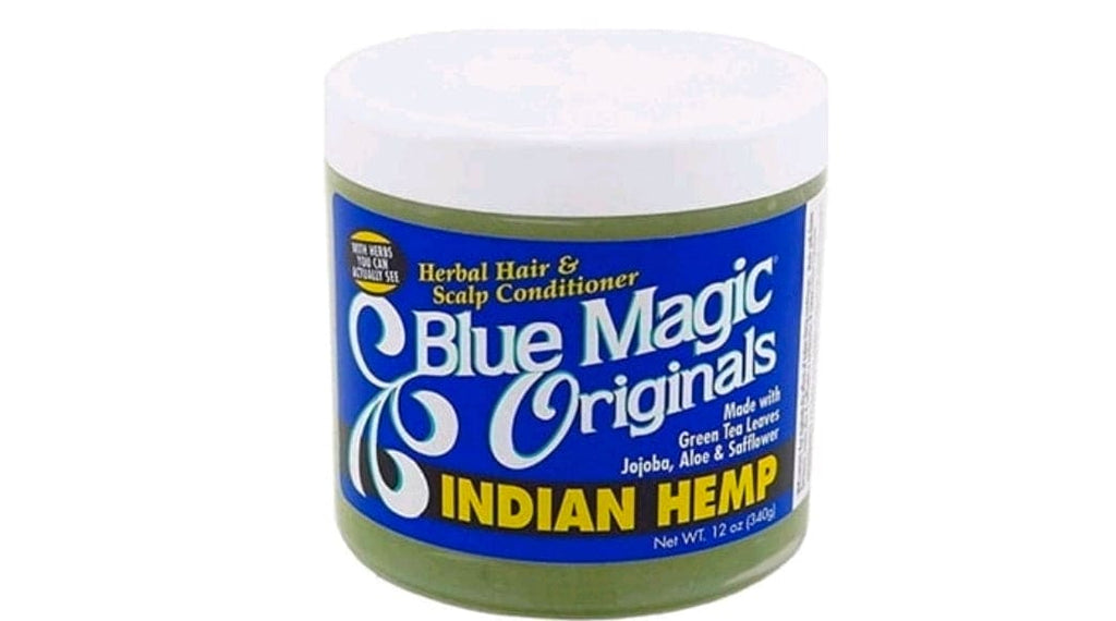 Blue Magic Indian Hemp Herbal Hair & Scalp Conditioner, 12 oz, Moisturizing Hair Pomade for Dry Hair & Scalp