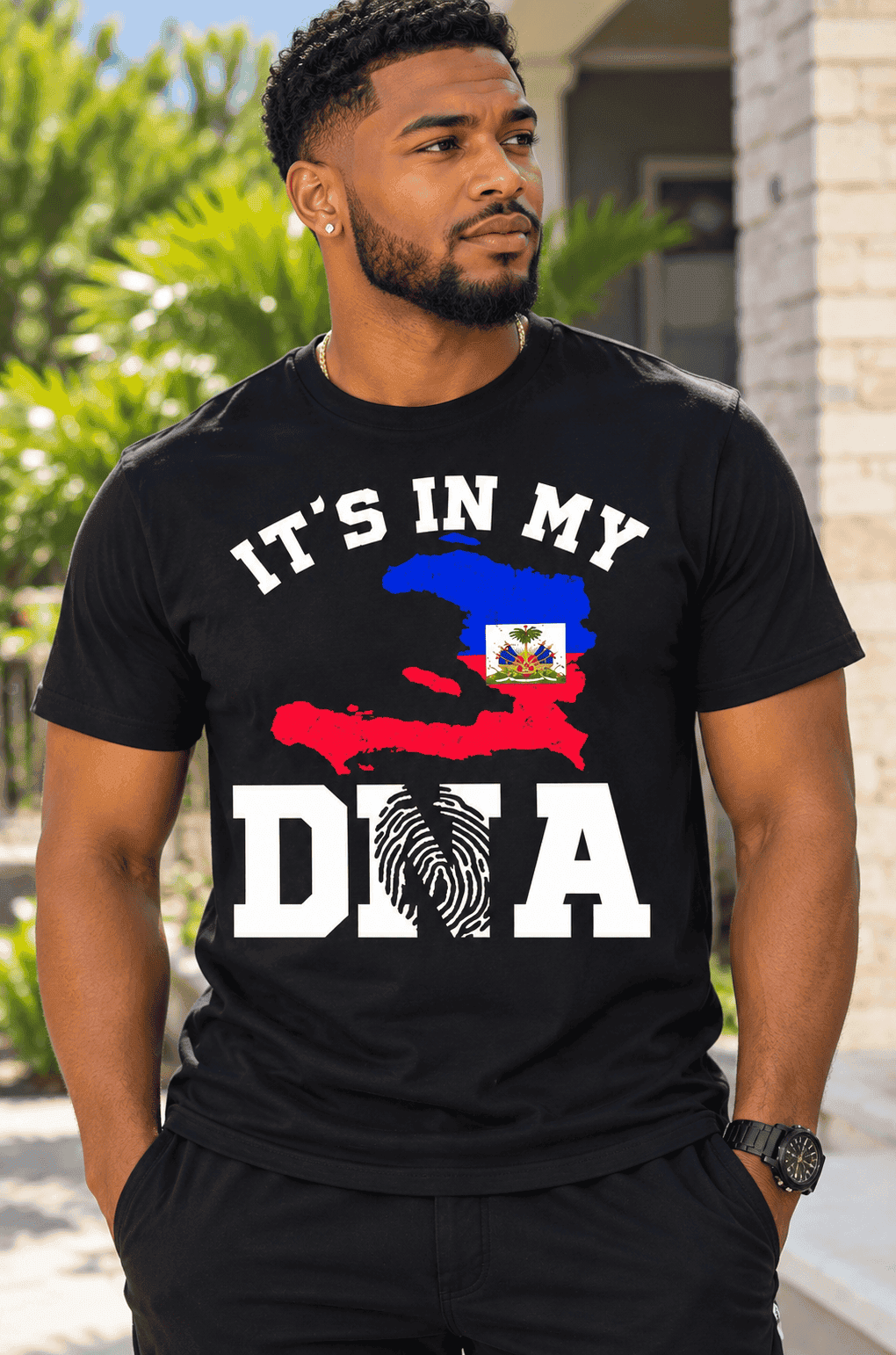 Haiti In My DNA Haitian Pride T-Shirt Haitian Flag Shirt T-Shirt