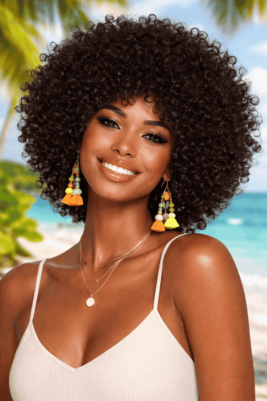 African Small Curly Afro Wig Headgear