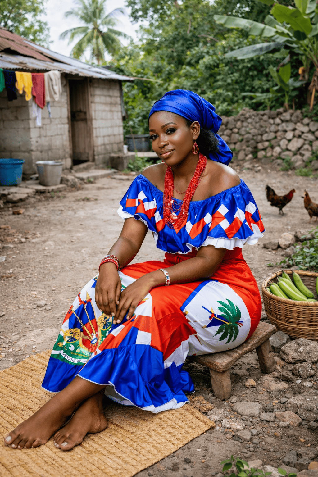 WOMEN OFF SHOULDER POLYNESIAN