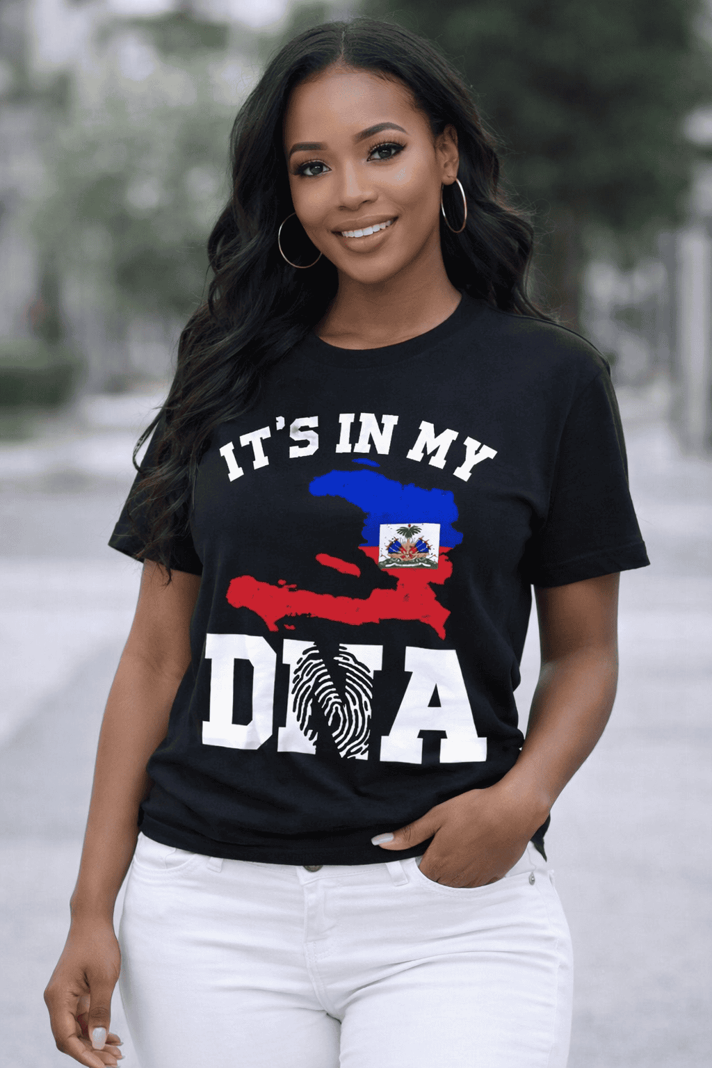 Haiti In My DNA Haitian Pride T-Shirt Haitian Flag Shirt T-Shirt