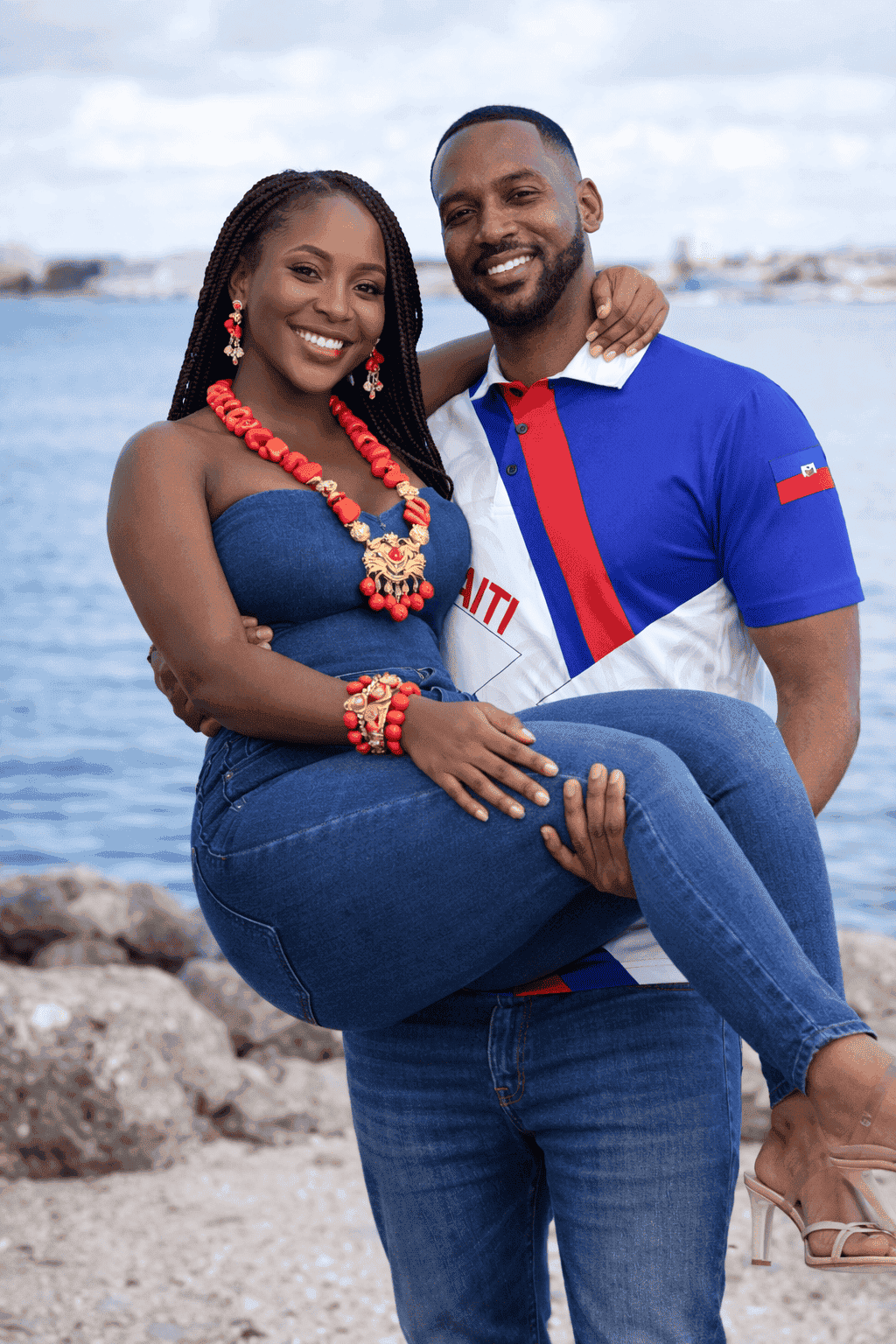 Haiti Flag Polo Shirt – 3D Emblem Edition