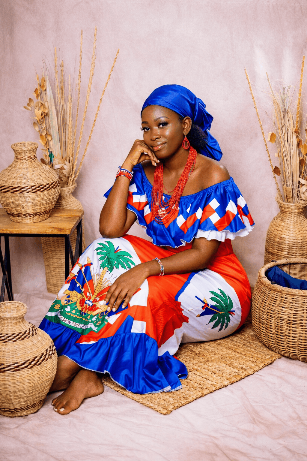 WOMEN OFF SHOULDER POLYNESIAN