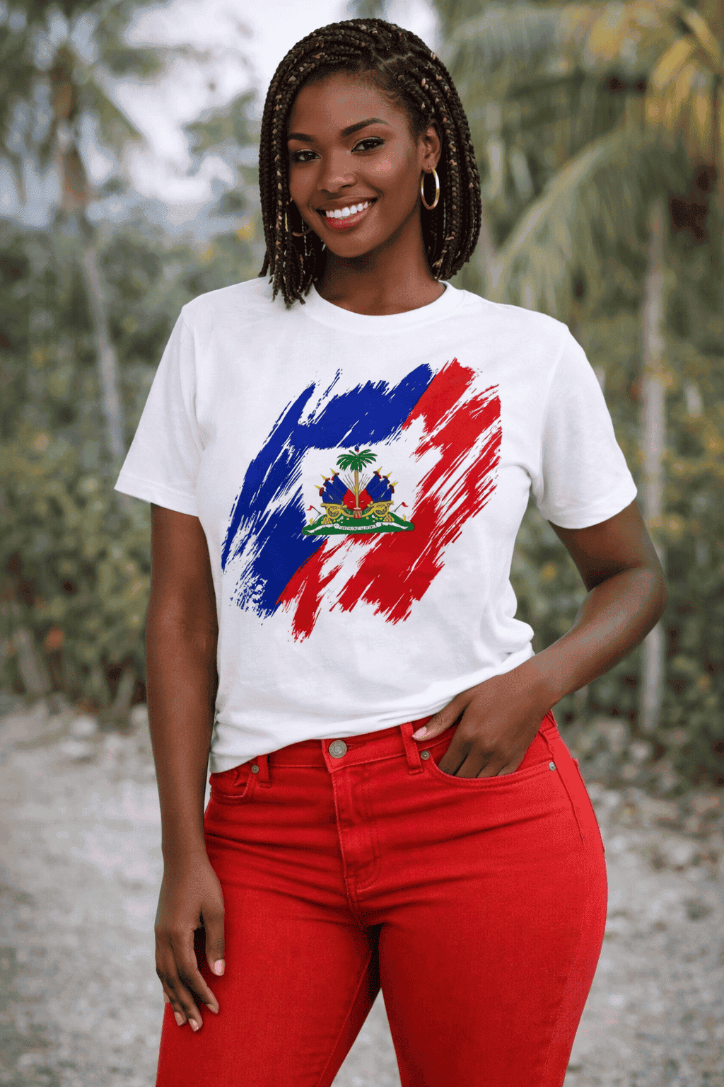 Haiti T Shirt Women Funny Y2K Harajuku T-shirts Female Funny Clothing Aesthetic Clothes Women Clothing