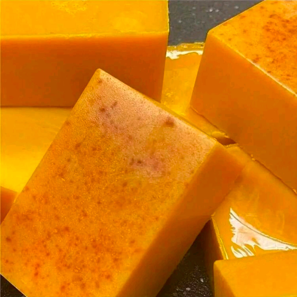 Turmeric Lemon Kojic Acid Soap 100g | Handmade Face & Body Cleanser | Rich Foaming Soap with Essential Oils | 1, 3 & 6 Pack