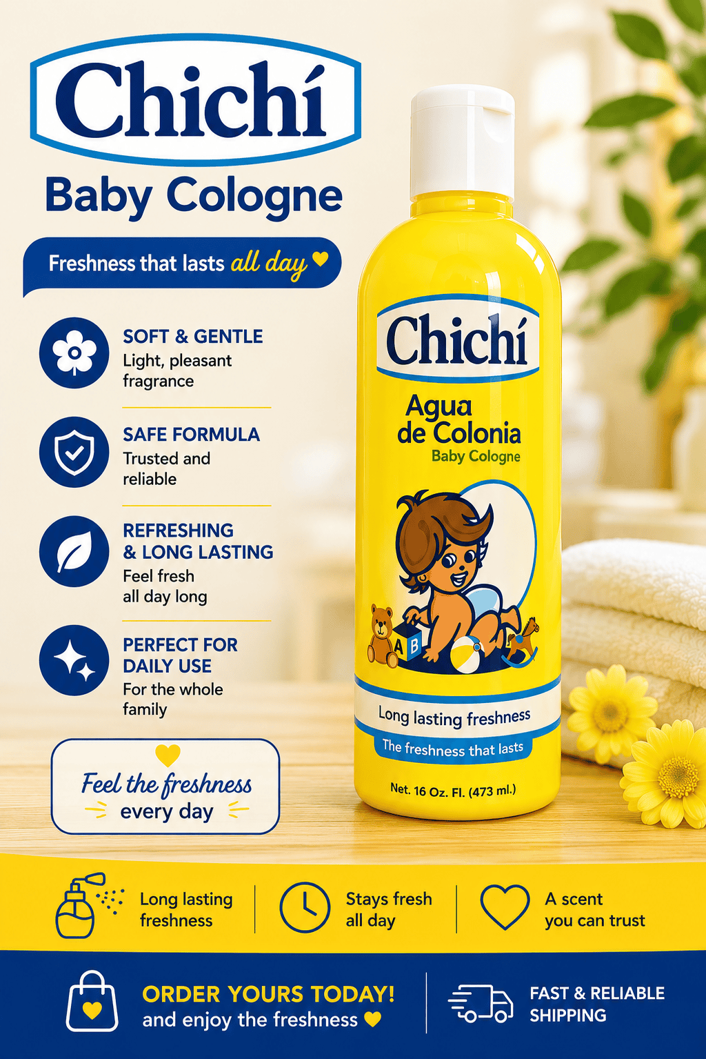 Chichí Eau de Cologne – Fresh & Long-Lasting Fragrance