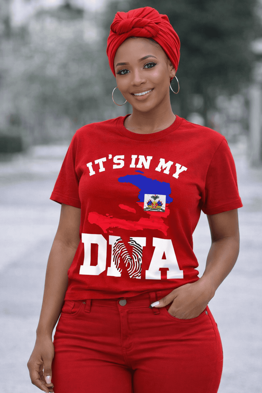 Haiti In My DNA Haitian Pride T-Shirt Haitian Flag Shirt T-Shirt