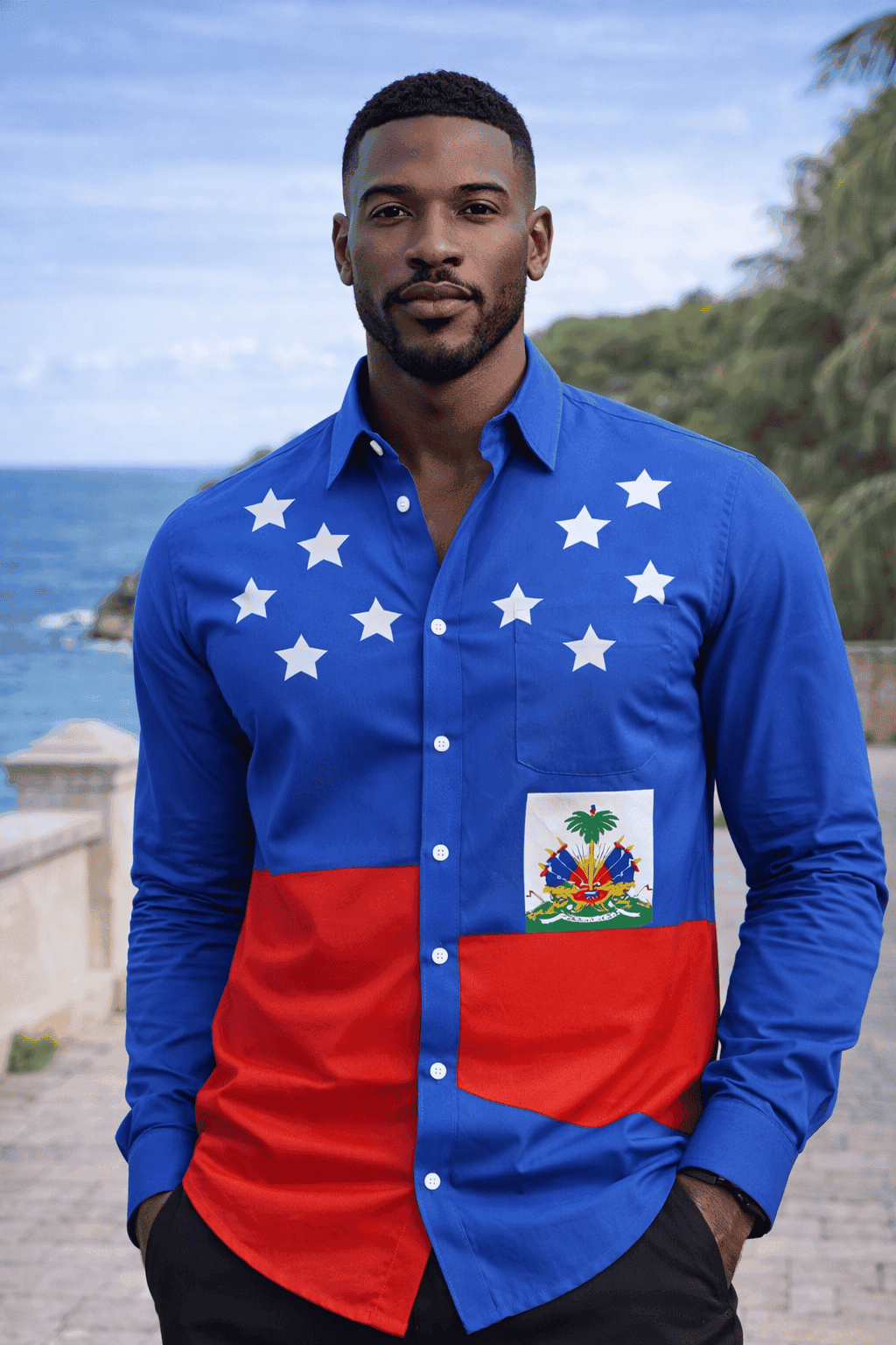 Long Sleeve Shirt Men Clothes Samoan Polynesian Shirts For Tribal Island Top Men's Shirt