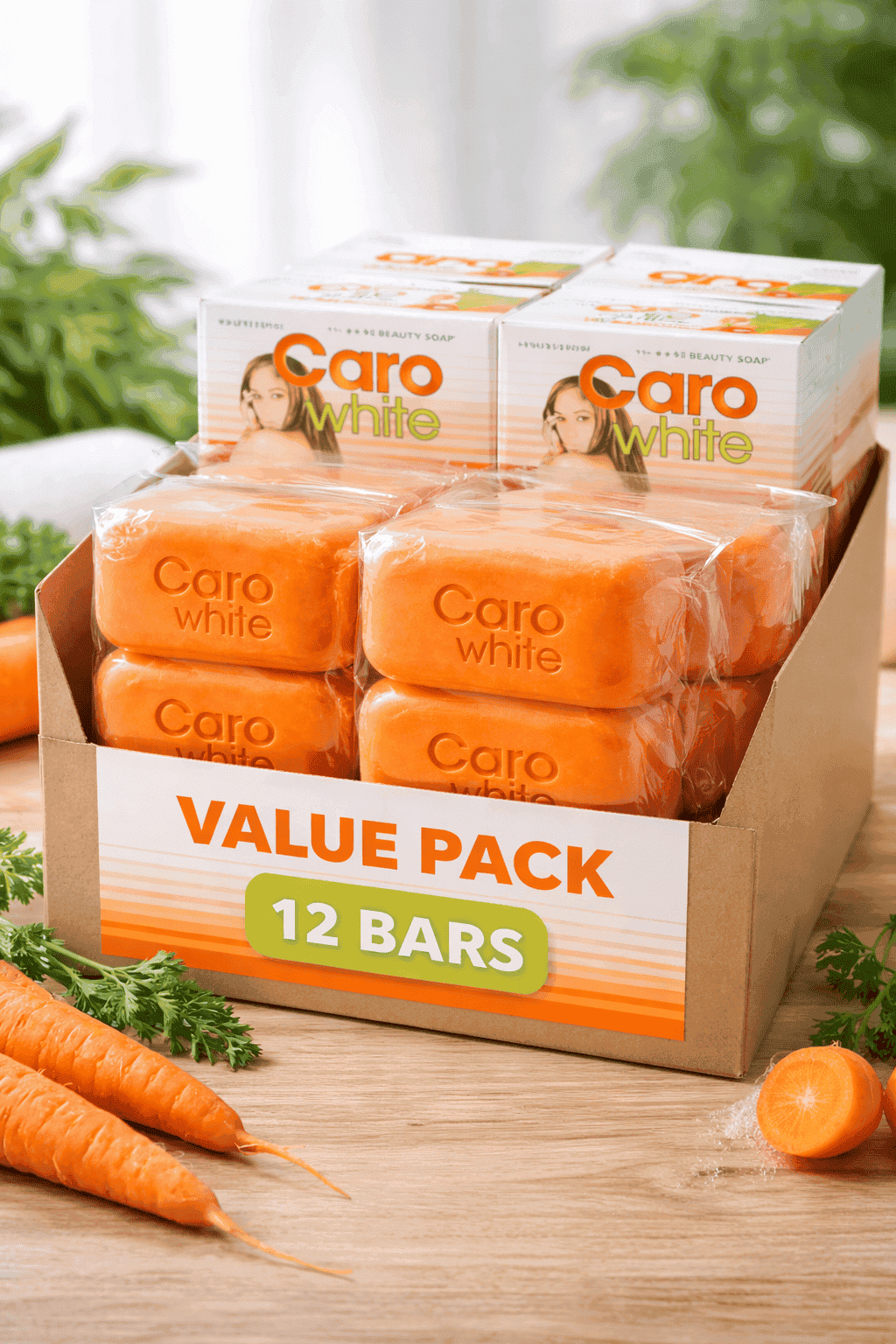 Natural Carrot Soap Bar – Smooth & Radiant Skin | Gentle Cleanser | 1, 3, 6 Pack