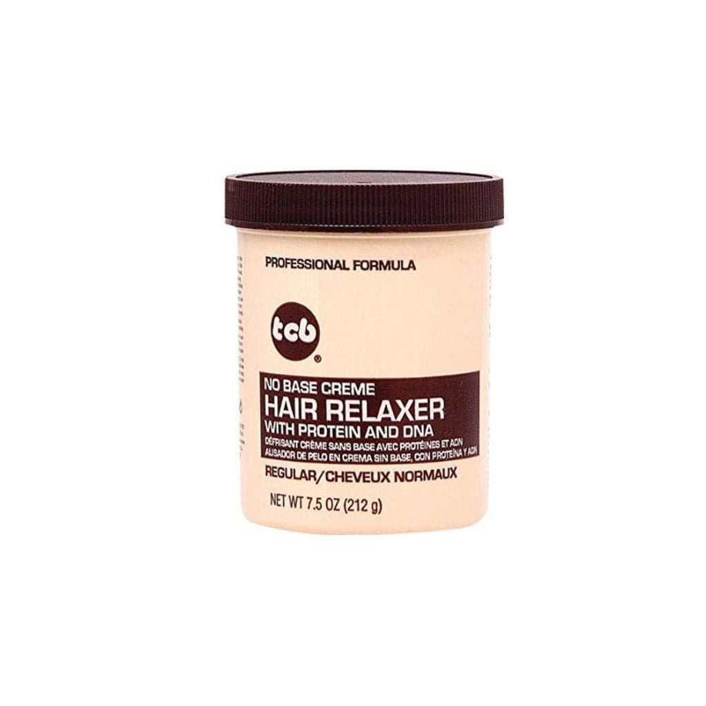 TCB Professional Formula No Base Cream Hair Relaxer with Protein and DNA – Regular/Super – Available in 7.5 oz & 15 oz