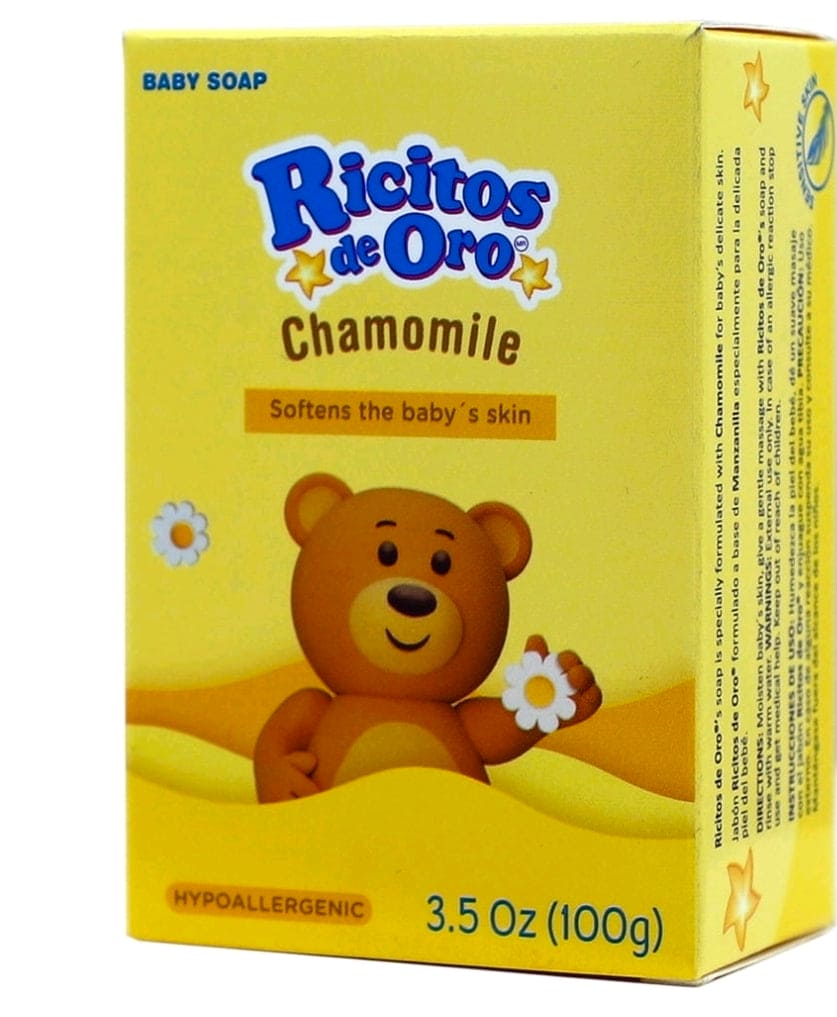 Ricitos de Oro Manzanilla Soap Bars, 100 g Each – 4 Pack