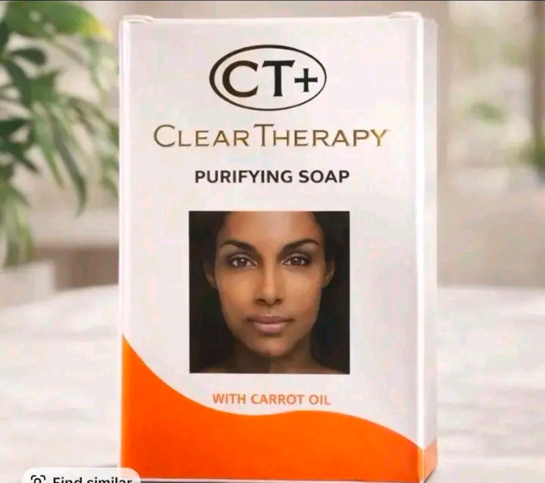 Title: CT+ Clear Therapy Carrot Cleansing Soap 175g – Gentle Daily Facial & Body Cleanser