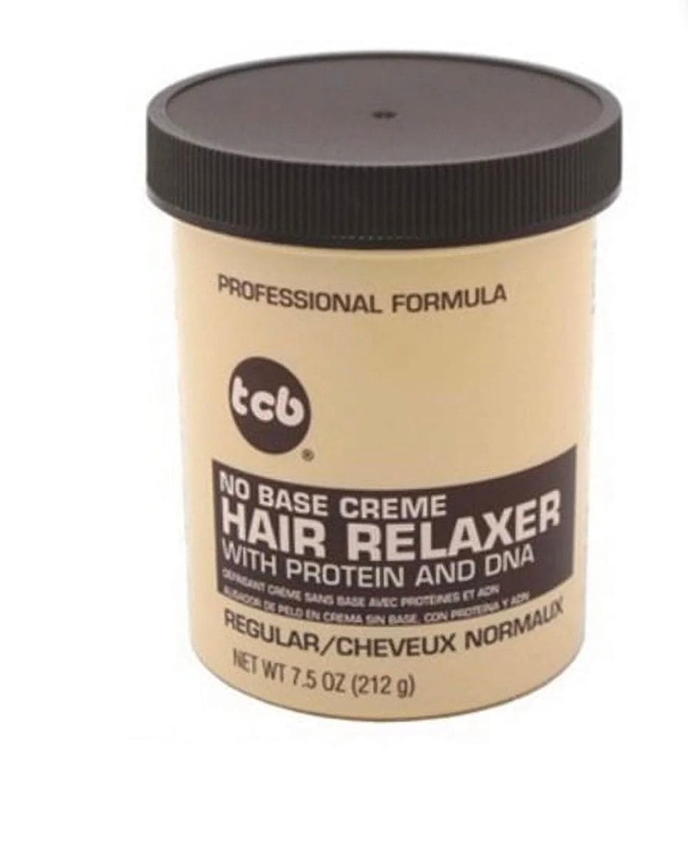 TCB Professional Formula No Base Cream Hair Relaxer with Protein and DNA – Regular/Super – Available in 7.5 oz & 15 oz