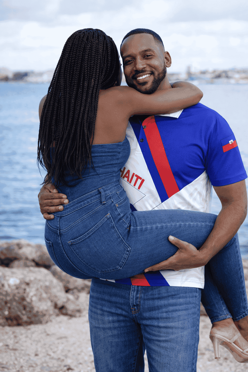 Haiti Flag Polo Shirt – 3D Emblem Edition