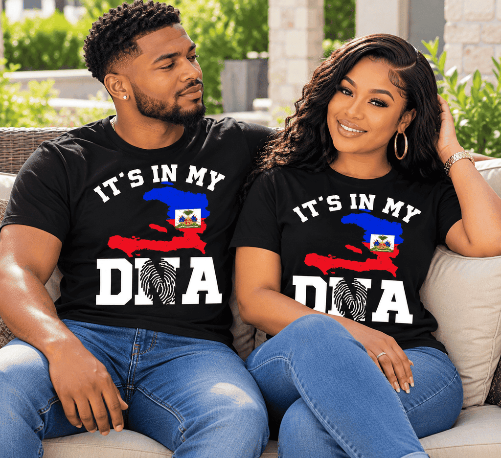 Haiti In My DNA Haitian Pride T-Shirt Haitian Flag Shirt T-Shirt